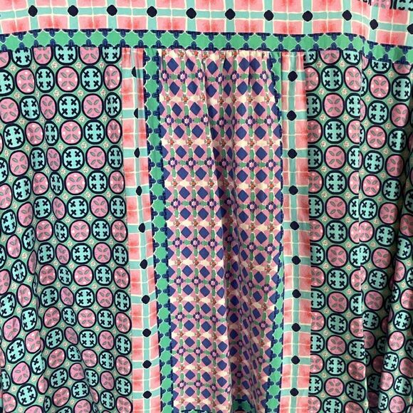 Southern Tide Women Sz XL Blue Purple Blouse Coastal Summer Casual Tunic Top H3 - Picture 7 of 12